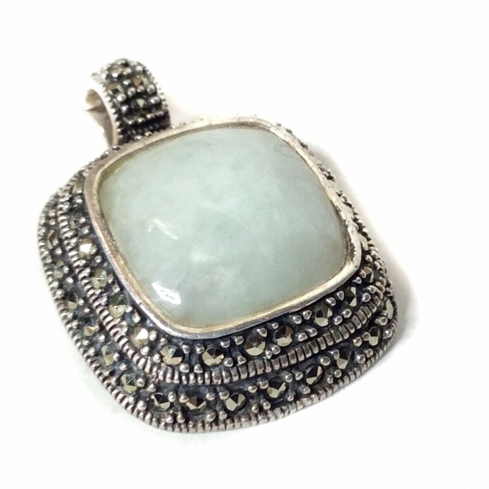 Thailand STERLING SILVER cats MARCASITE Pendant